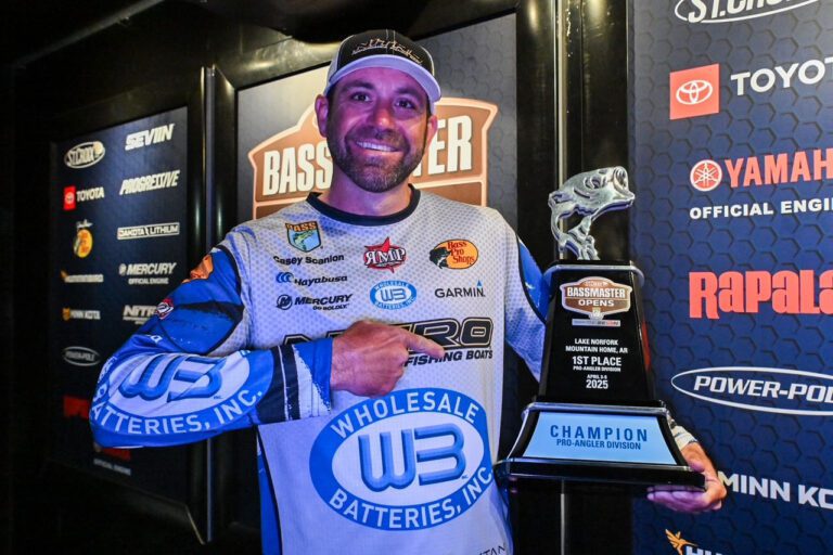 Scanlon wins weather-shortened Bassmaster Open at Norfork Lake
